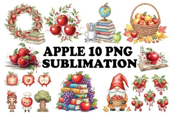 Apple Sublimation Clipart Set: A Versatile Resource for Creative Projects