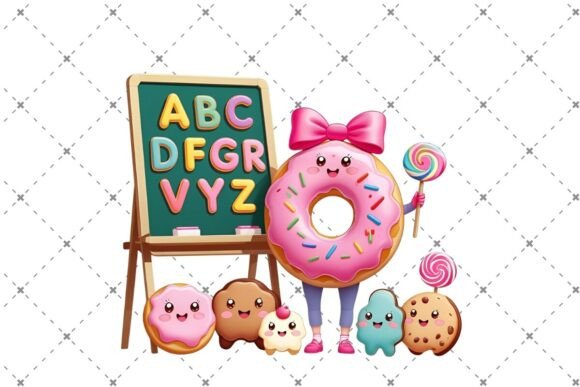 Donut Teacher PNG Clipart: Making Learning Extra Sweet