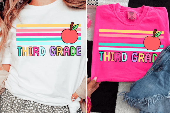 Embracing Nostalgia with Retro Third Grade PNG and Cute School PNG Designs