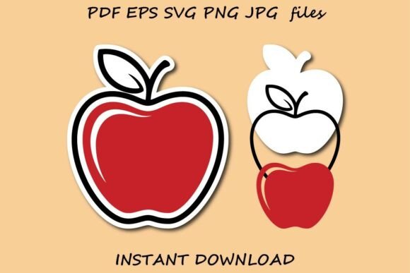 Layered Apple SVG – Multicolor Apple: A Versatile Design for Creative Projects