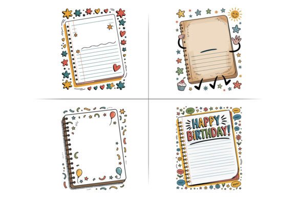Notebook Paper Doodle EPS Clipart Design: A Versatile Tool for Creative Projects