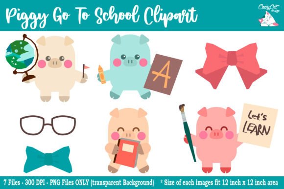 Piggy Go to School Clip Art: A Versatile Digital Asset for Creative Projects