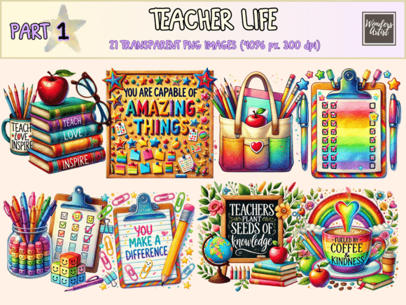 Teacher Life Clipart for Creative Projects