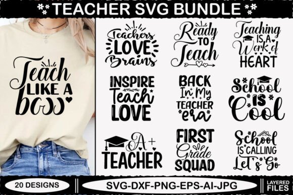 Teacher Quotes SVG Bundle