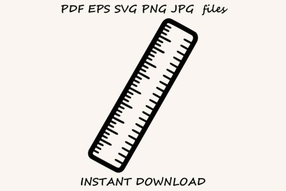 The Ultimate Classroom Measuring Tool: A Sleek Outline Ruler for School and Craft Projects